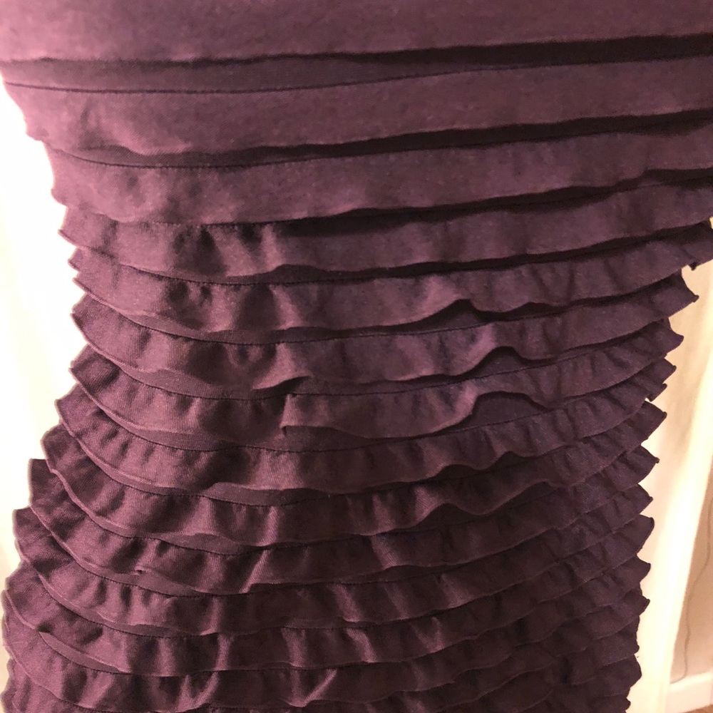 Purple Ruffle Mini Dress - Picture 2 of 2